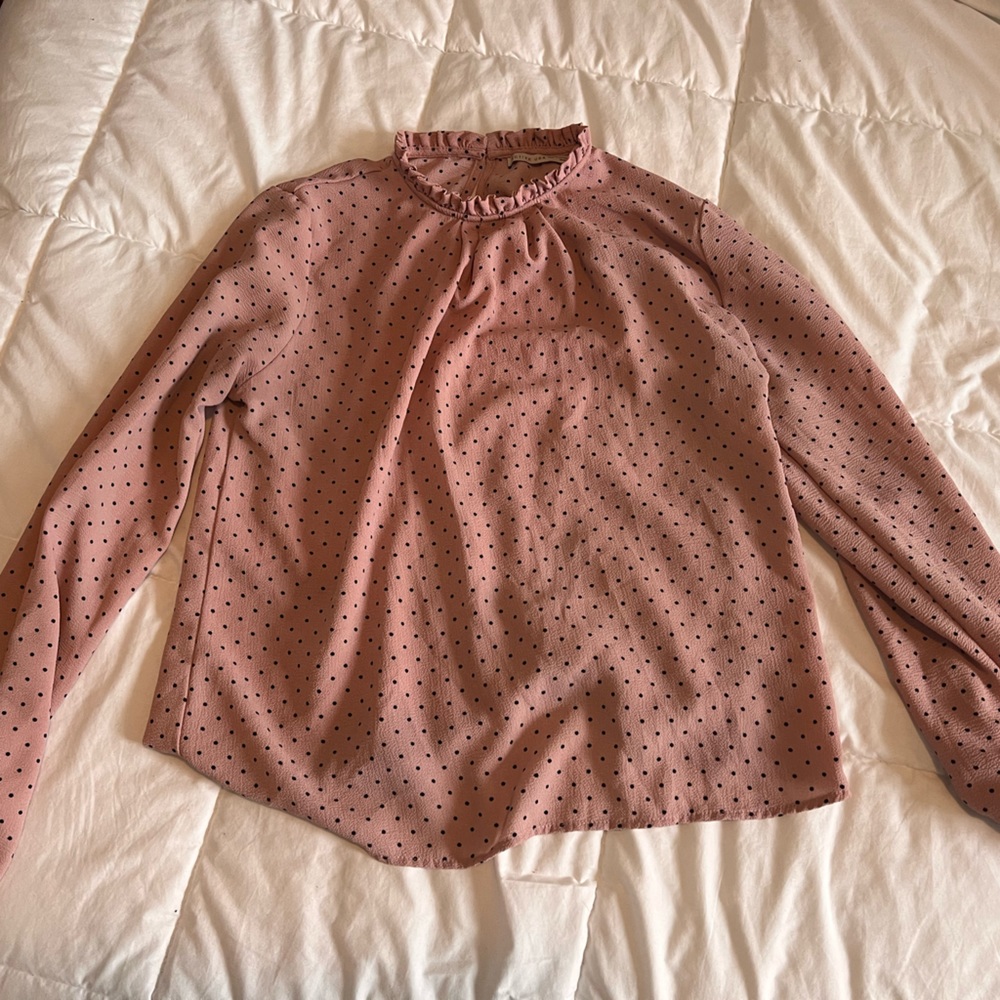 Pink PolkaDot Blouse